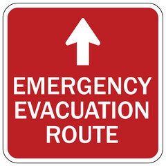 Fototapeta premium Emergency evacuation route sign