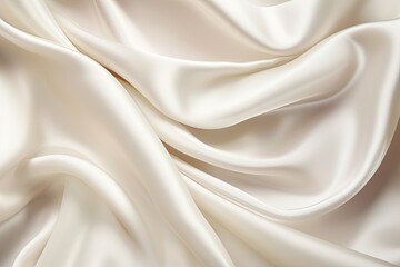 Pearl White Luxury: Exquisite Silk Fabric Texture in a Breathtaking Image, generative AI - obrazy, fototapety, plakaty