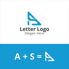 As Letter Logo. Alphabet letter icon. Letter as logo icon design template. Minimal Logo design concept