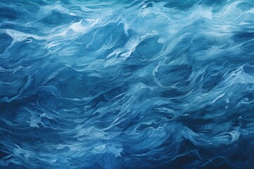 Sapphire Blue Color meets Deep Ocean Texture: A Captivating Image of Aquatic Splendor, generative AI - obrazy, fototapety, plakaty