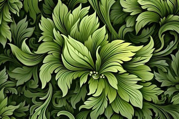 Green Fashion: Exploring a Simple Decorative Pattern in Shades of Green Color, generative AI
