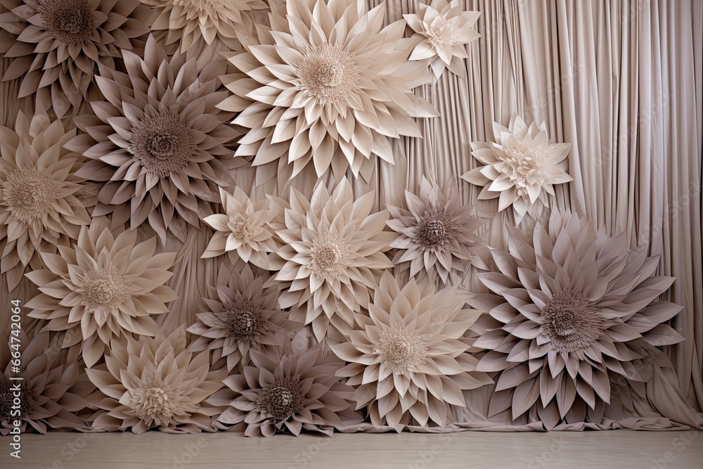 Poster taupe color stylish backdrop: colored digital image for a trendy aesthetic, generative ai