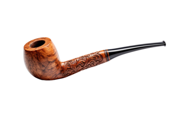 Briar Pipe Classic Imported Smoking Accessory on White or PNG Transparent Background.