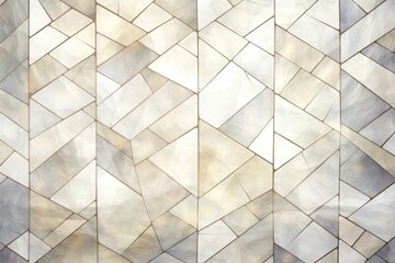 Vintage Abstract White Mosaic: A Captivating Illustration of Timeless Beauty, generative AI