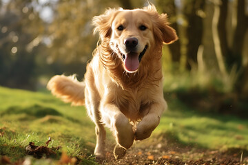 a dog playing in the park