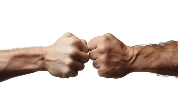 Hands In Friendship Bond Portrait on White or PNG Transparent Background.