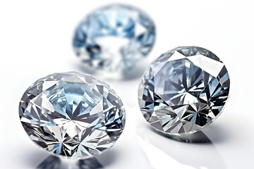 Diamonds on a white background