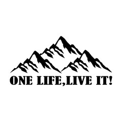 Mountain Life Silhouette Graphic
