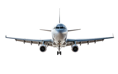 Naklejka premium Aviation Beauty Plane from Below Realistic Look on White or PNG Transparent Background.