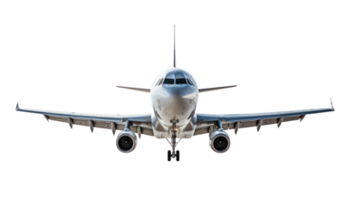 Aviation Beauty Plane from Below Realistic Look on White or PNG Transparent Background.