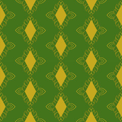 Fabric pattern, Thai pattern, suitable for printed work. Sample graphics and background work can be modified as needed.