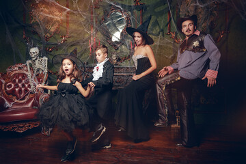 family Halloween celebration