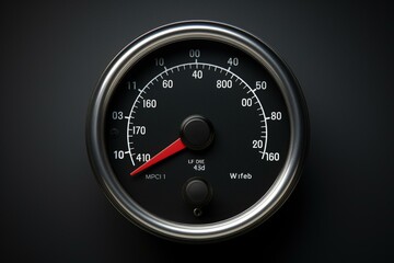 Gas gauge showing maximum level. Generative AI
