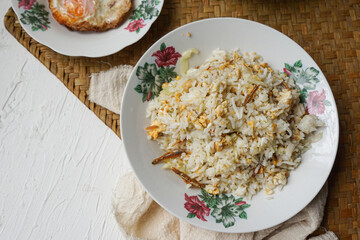 Fried rice (nasi goreng kampung) and fried egg