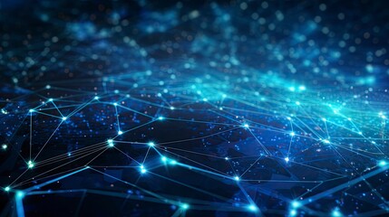 Abstract Digital Connections with Data and Blockchain Technology.