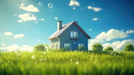 Green and environmentally friendly housing concept.