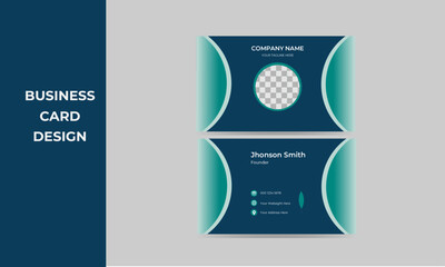 Naklejka premium Beautiful business card template Clean professional business card template,simple clean template vector design.