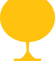Digital png illustration of big yellow glass on transparent background