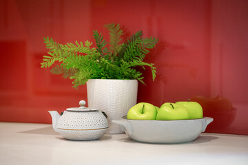 Home interior decor, modern house, apartment decoration.