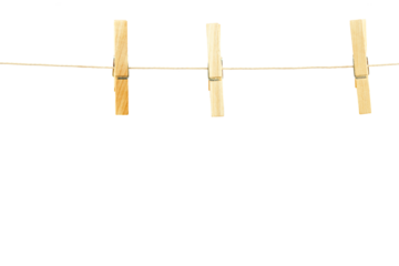 Digital png illustration of clips on string on transparent background