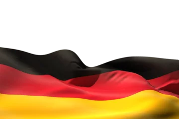 Fotobehang Digital png illustration of flying german flag on transparent background © vectorfusionart