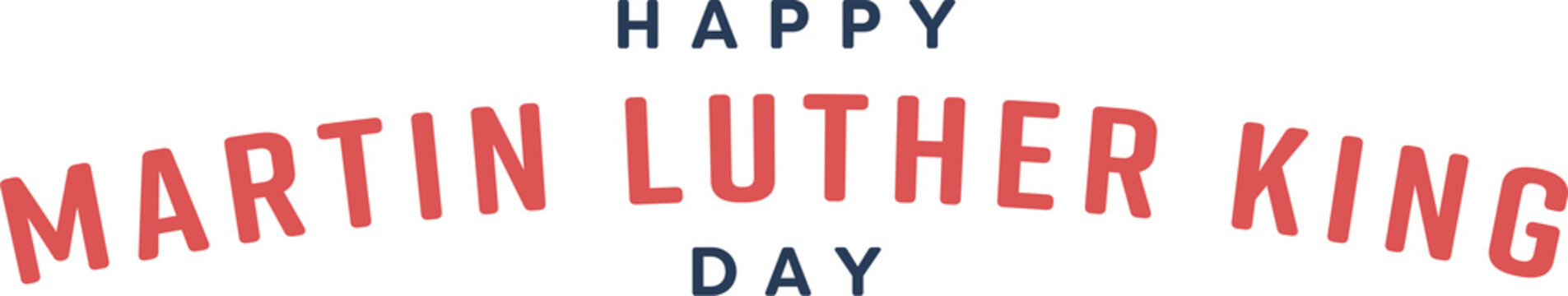 Digital png text of happy martin luther king day on transparent background