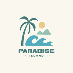 Surf design template for surf club, surf shop, surf merch.