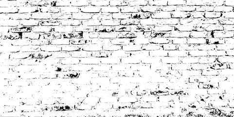 Distressed overlay texture of old brickwork, grunge background. abstract halftone vector illustration