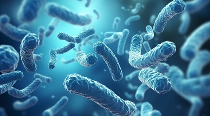 Legionella pneumophila Bacteria. Medical 3d illustration.