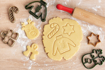 Christmas baking, gingerbread cookies