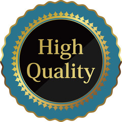 高級感のあるハイクオリティエンブレム　ターコイズブルー＆ゴールド