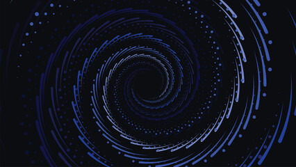Abstract spiral simple mandala background. This minimalist spiral background can be used as a banner or website background. This dark blue color spinning flower is perfect for festival content create.