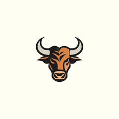 Bull head logo illustration vector