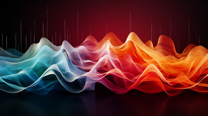 Graphical representation of the amplitude of different sound frequencies
