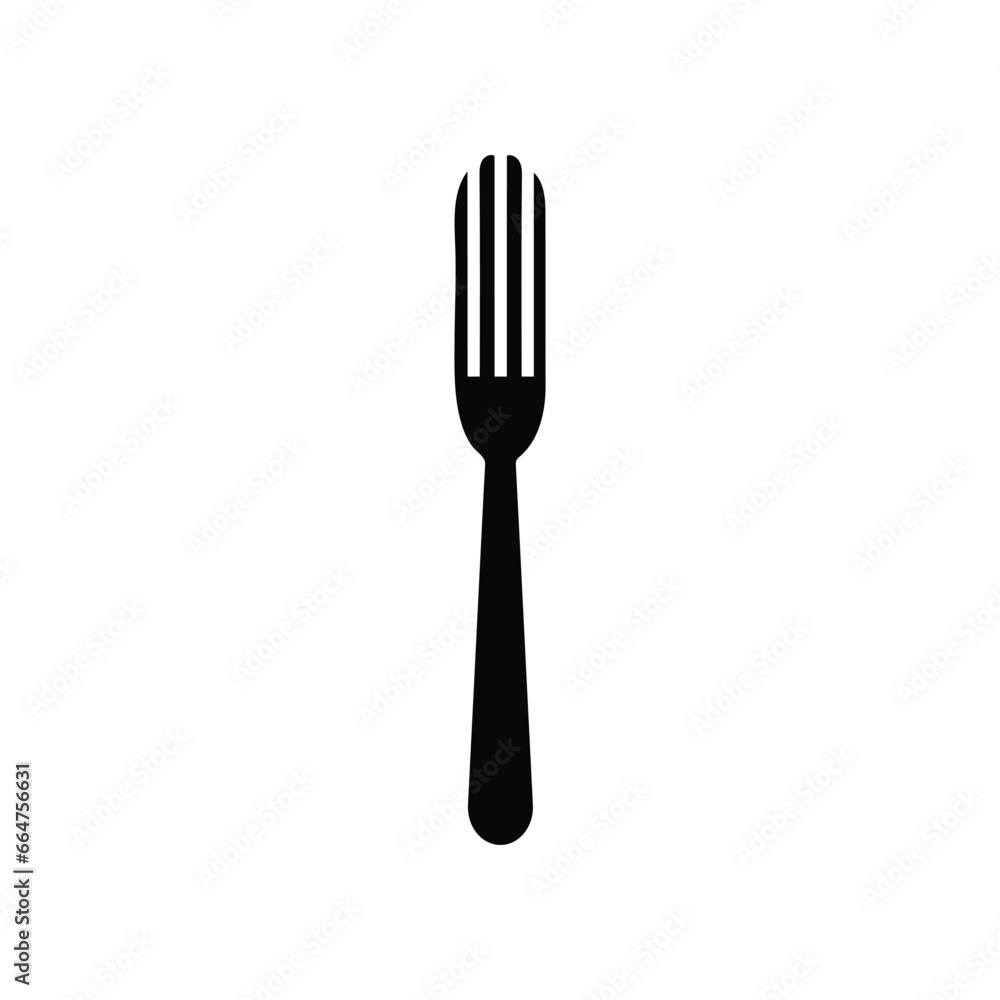 Sticker fork logo icon