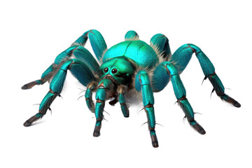 Greenbottle blue tarantula Chromatopelma cyaneopubesce