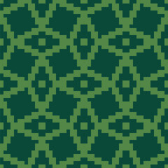 classic abstract geometric ornament. vector seamless pattern. aquamarine repetitive background. fabric swatch. wrapping paper. continuous print. design element for home decor, apparel, textile
