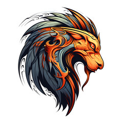 Obraz premium Sphinx head tshirt tattoo design dark art illustration&nbsp;isolated on white