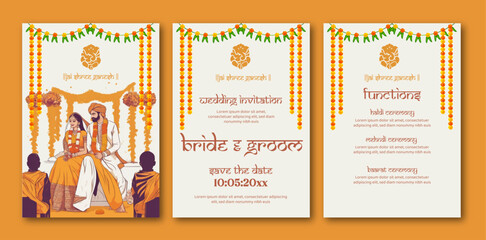 Indian wedding invitation template 