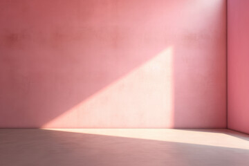 Background image of an empty room in soft pink color