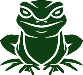 frog silhouette and vector ustration design