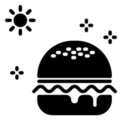 Burger icon, line icon style