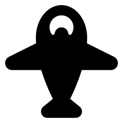 Plane icon, line icon style