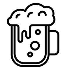 beer icon, line icon style