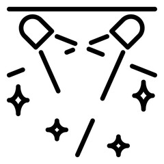 Light icon, line icon style