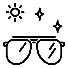 Sunglasses icon, line icon style