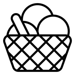 ice cream icon, line icon style