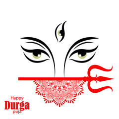 Durga   Maa Face Illustration