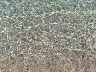 透明で美しい海の浅瀬。
