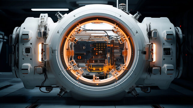 The docking module of the spacecraft for spacewalking
